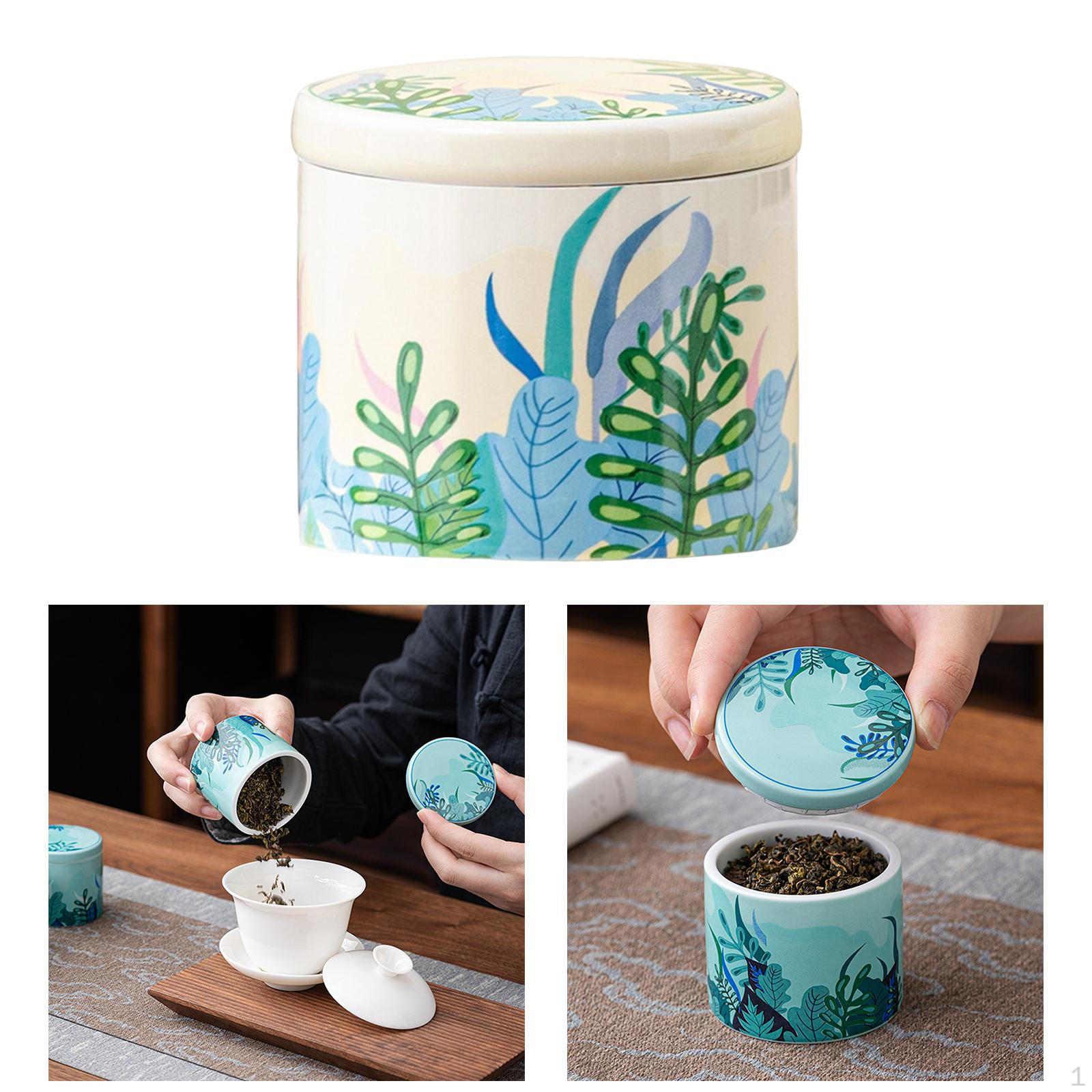 Ceramic Food Storage Jar, Tea jar Container, Kitchen Spice Porcelain