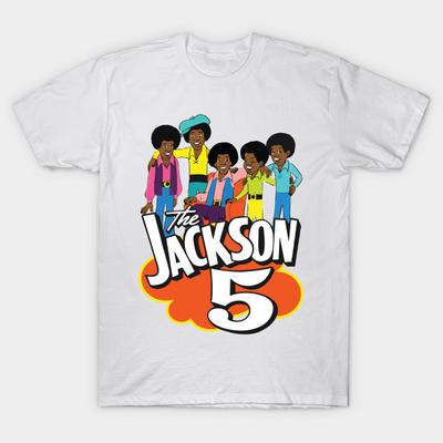 Camiseta para mujer, estilo retro vintage de los Jackson 5 de los 70, con estampado Harajuku, estilo kawaii, de manga corta, para verano