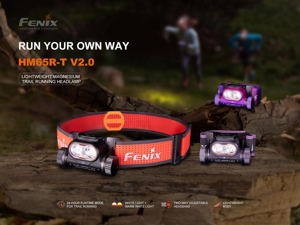 Fenix Max 1600 Trail and Night 18650 Rotating Adjustable IP68 Dustproof and Waterproof HM65R-T V2.0 Headlamp, Lumens, Running, Included, USB-C