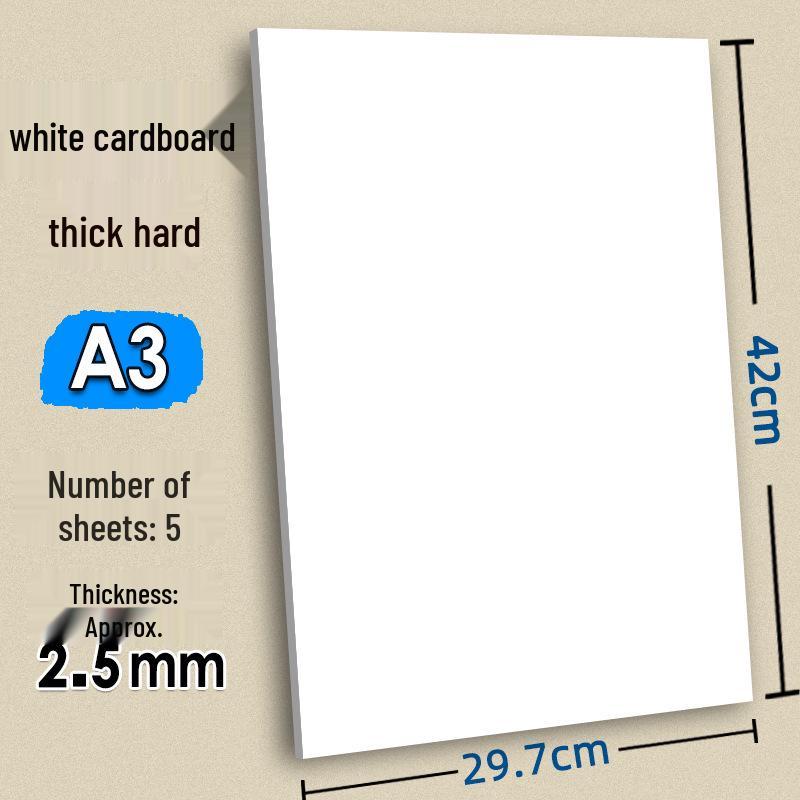 Handmade Children’s Cards: Thick White Cardstock with 4 Gray Colored Cards and Kraft Backing