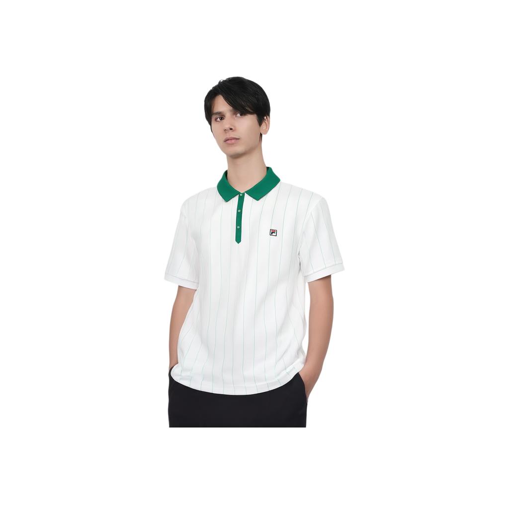 Fila Tennis Fashion Minimalist Striped Casual Sports Tennis Versatile Comfortable Knitted Short Sleeve Polo Shirt Men Tops A11M533139F-ZA