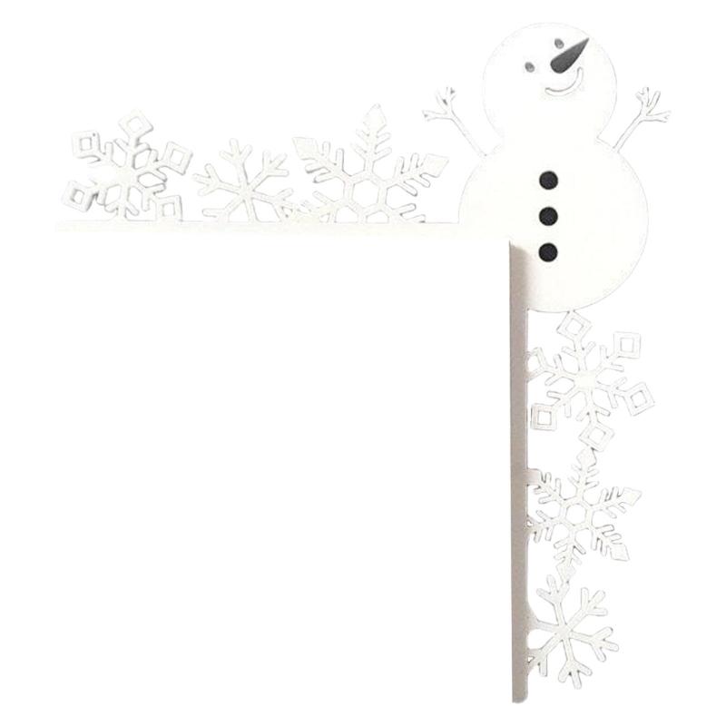 Festives Metal Door Frame Sign Door Corner Decoration for Christmas Celebration Home Decoration for Window and Wall