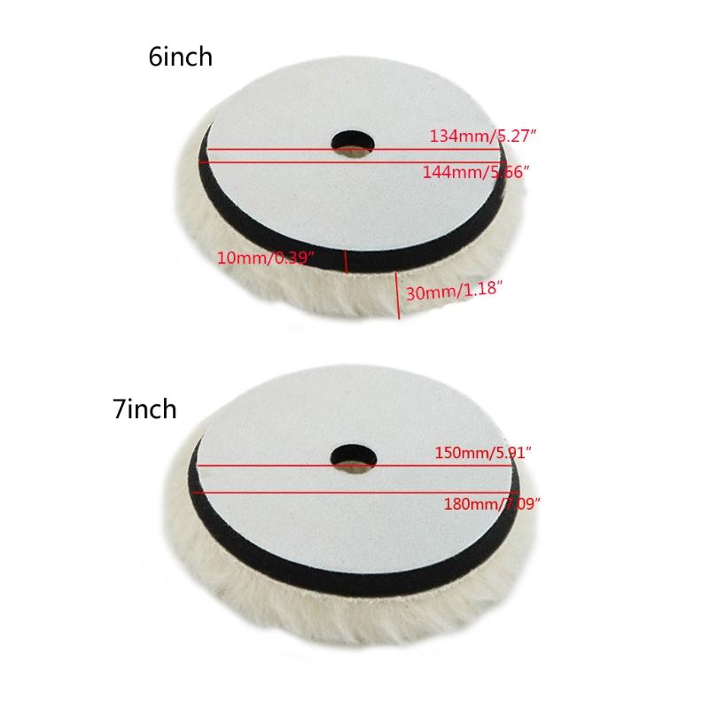1 szt. 6"/7" wełniana podkładka polerska do maszyny polerującej woskowanie polerowanie polerowanie pielęgnacja lakieru samochodowego podkładki polerskie do polerowania samochodu