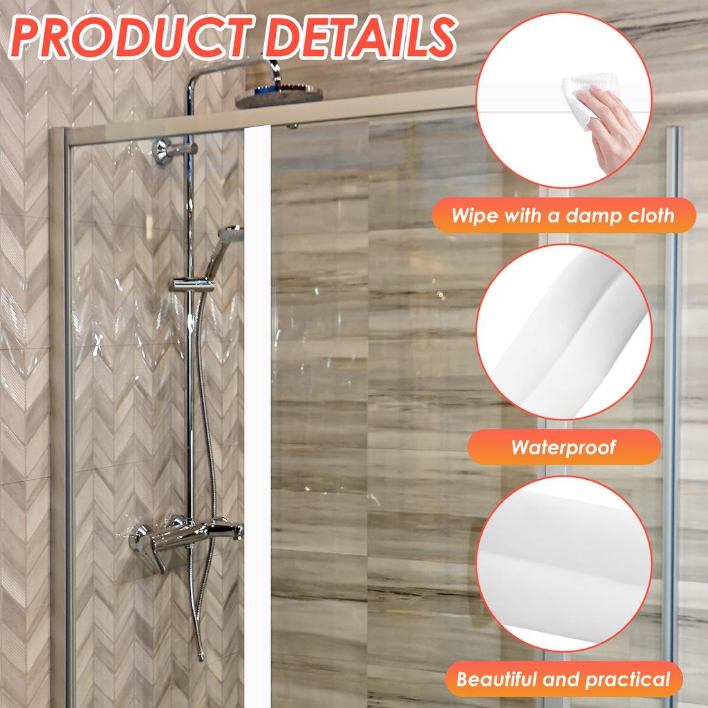 4 PCS Door Sealing Tape Self Adhesive PVC Wall Edge Trim Peel and Stick Corner Molding Door Seal Strip 5m X 60mm for Floor Home