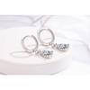Simple Female Earrings 925 Sterling Silver Water Droplet Shaped Zircon Earrings for Women Promise Love Wedding Jewelry Brincos