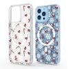 Magnetic Snowflake Transparent Full Coverage Case for iPhone 15/16/17 Pro Max