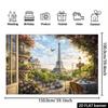 2D Paris Eiffel Tower Floral Backdrop for Event Decoration