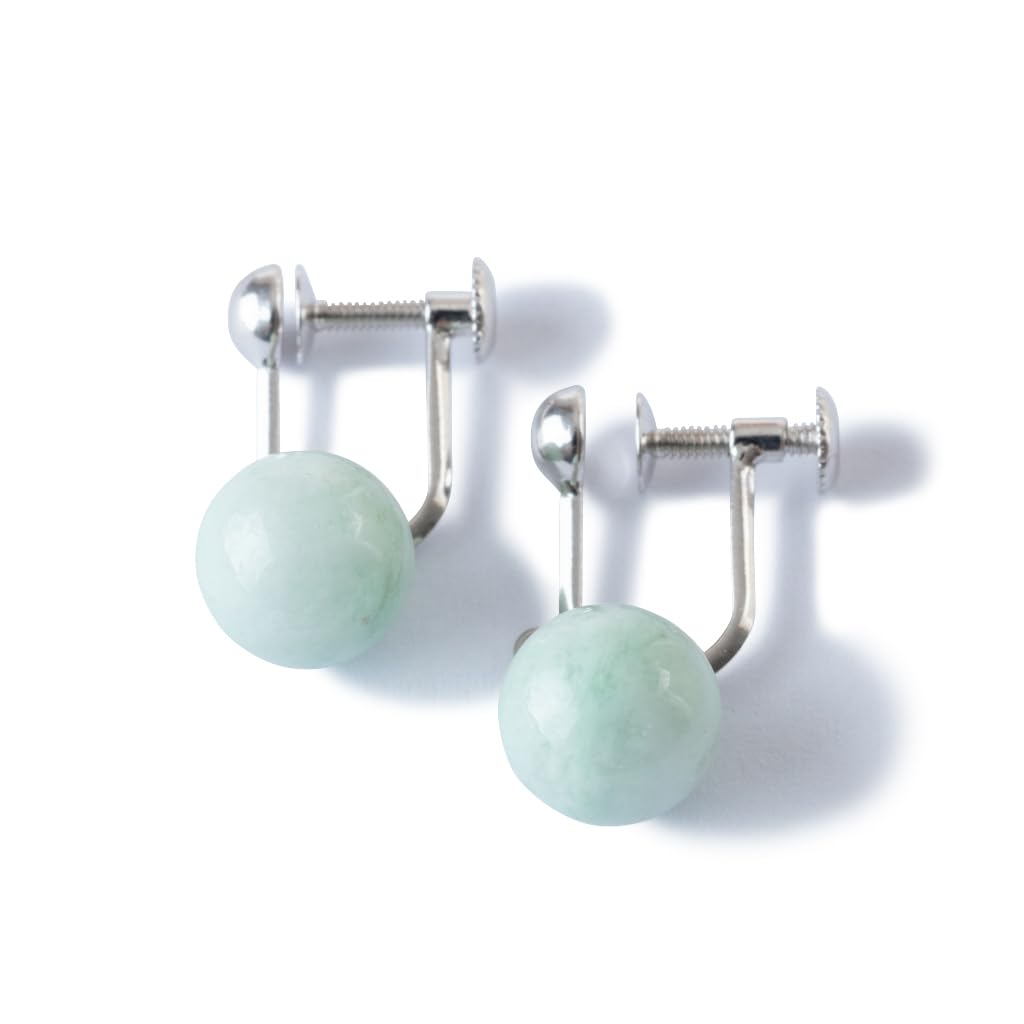 

Итоигава Натуральный Жадеит 8мм Подвеска-Бусина Бледно-зеленый Японский Национальный Дзёмон Камень Силы Мастерская Жадеита Гарантия APS0125 Серьги, Зеленый, Камень, [Итоигава зелёный