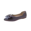 New fashion single shoes women's spring and summer fashion pointed head shallow mouth gradual change bow flat shoes
