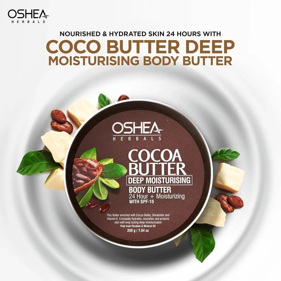 Oshea Herbals Cocoa Butter Deep Moisturising Body Butter Mineral Oil Free 200g