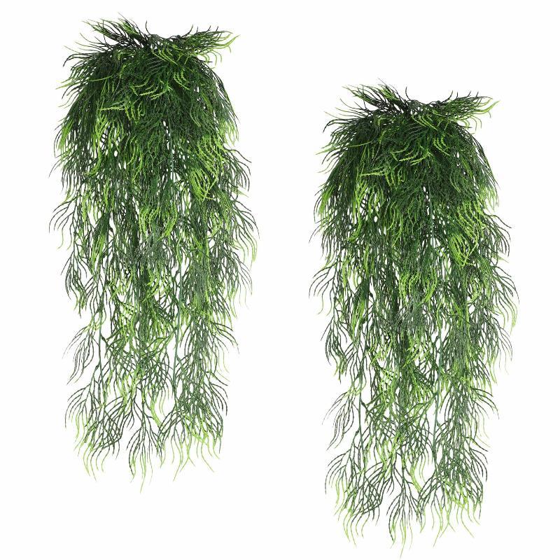 Artificial Hanging Vine Wall Plant Fern Style Realistic Moss,Fern & Tropical Foliage For Ceilings, Ducts, Balconies & Home Decor