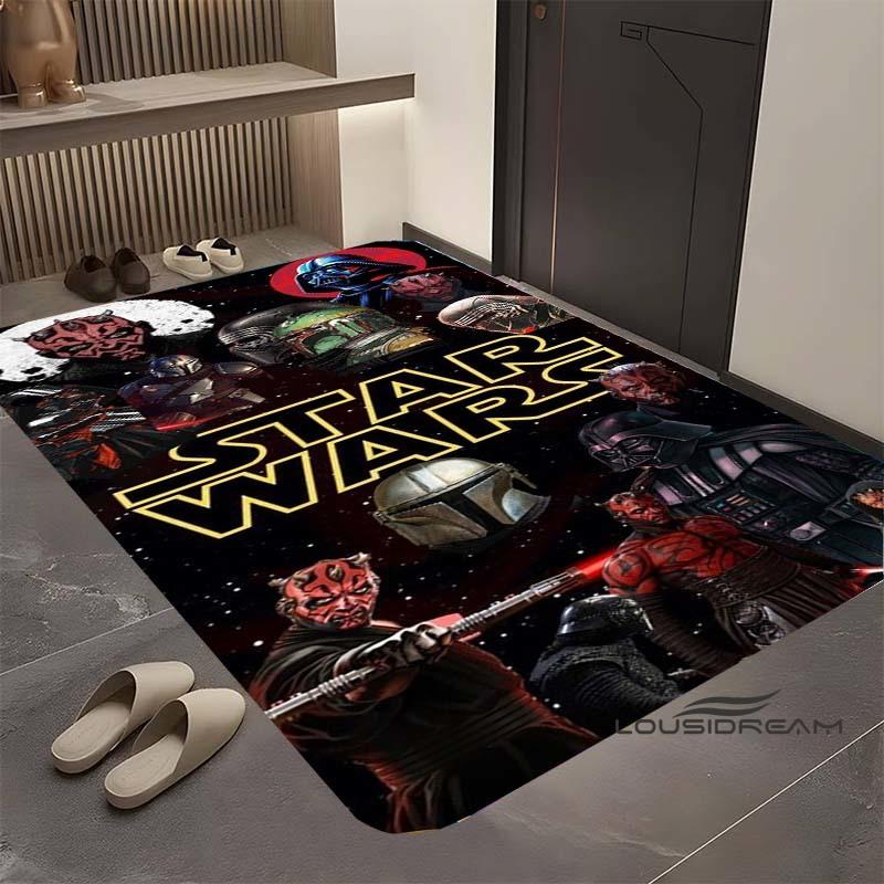 Kober s motivem Star Wars, vhodný do obývacího pokoje, retro vzor galaxie, vesmírné hvězdolety, velká protiskluzová rohožka, koupelnová předložka, domov