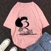 Mafalda Kawaii Graphic Print T-shirt Women Harajuku Aesthetic Pink Tops Y2k Casual Tshirt 2026 Newest Summer Fashion Female T Shirt