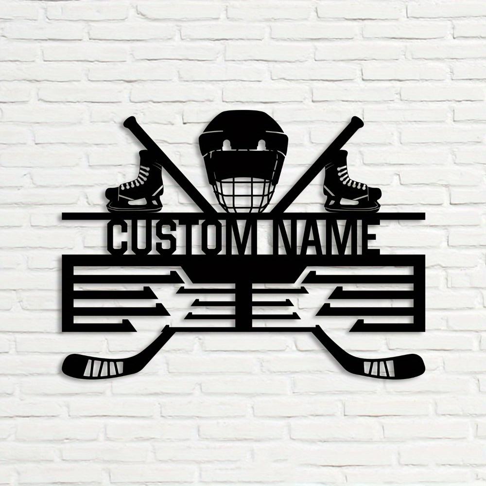 Unique Handmade Metal Hockey Medal Rack 12 Bars Custom Name Home Sports Award Display