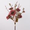 Simulation Retro Dew Lotus Bouquet Burnt Edge Decoration Artificial Flower Indoor Living Room Autumn Dew Lotus Simulation Flower