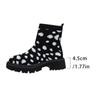 Autumn New Fly-woven Socks and Boots Women's Large-size Thick-soled Solid-color European and American Casual Martin Boots