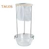 Stainless Steel Jelly Strainer Stand with Nylon Reusable Filter Bag Stable Triangular Design Kitchen Filter Holder for Nut Milk Juices Cheese Yogurt