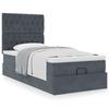 Maison Exclusive - Cadre de lit ottoman et matelas gris foncé 90x200 cm velours