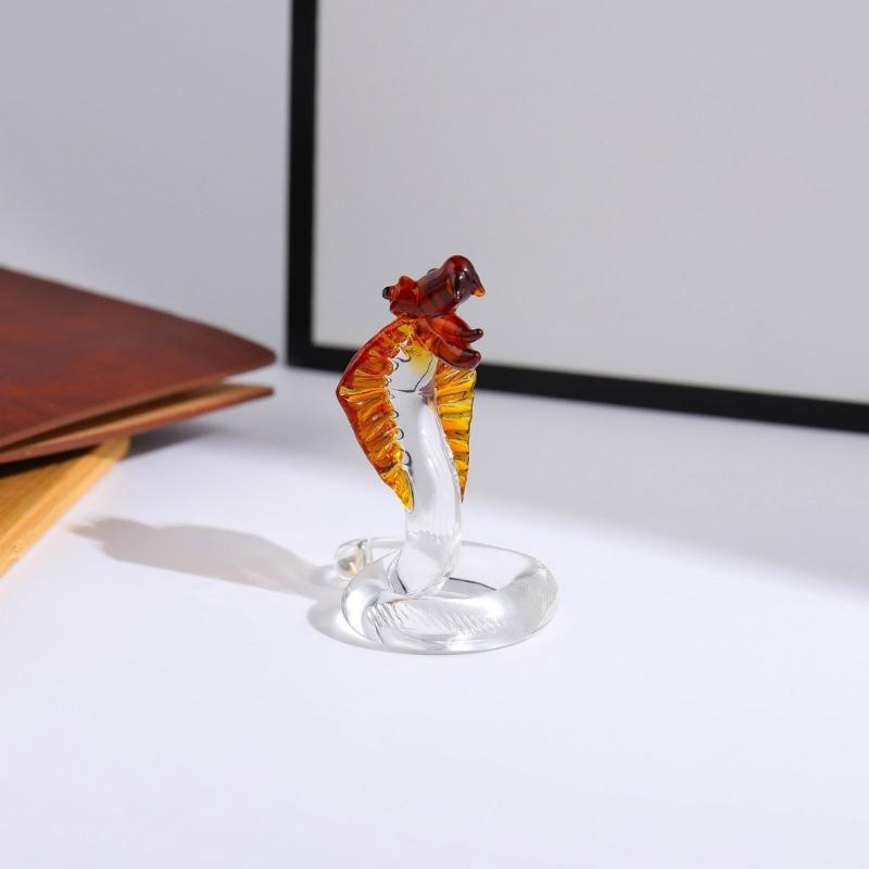 Exquisites Crystal King Snake Sculpture Snake Statue Enhancing Living Room or Office Aesthetic Appeal Home Decors