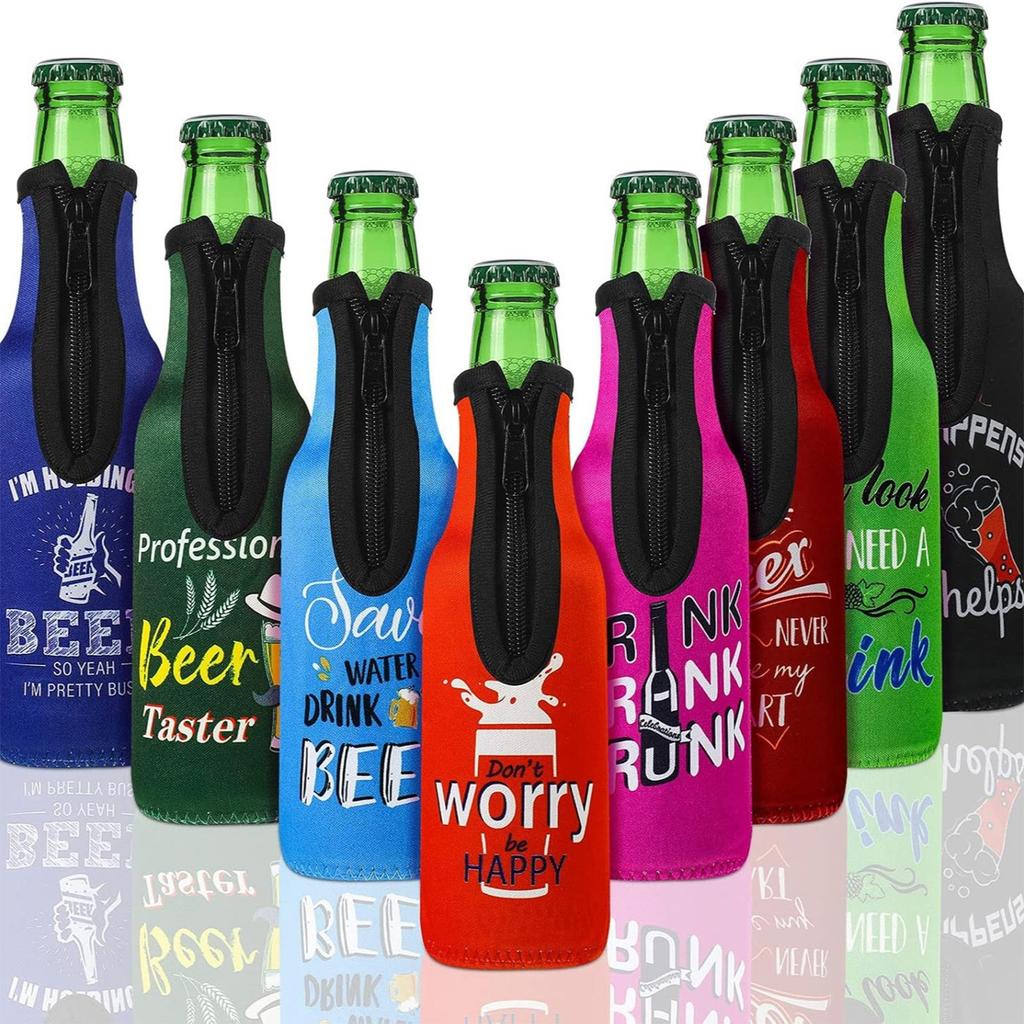 Personalized Customization Diving Material Beer Theme Party Drink Bottle Cover Beer Festival Decoration 330ML Cola Cup Cover Protective Cover