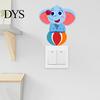 Decorative Party Scene Accents Cute Elephant Switch Sticker, PVC Waterproof Light Decal, Protective Cover for Safe Electrical Surround Stickers