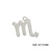 12pcs/lot Stainless Steel Zodiac Charms Horoscope Astrological Sign DIY Pendant for Necklace Bracelet Jewelry Making