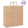 VidaXL Paper Bags 50 Pcs with Handles Brown 45x17x48 Cm, Paper Bag, Paper Gift Bag, Paper Gift Bag, 4101807