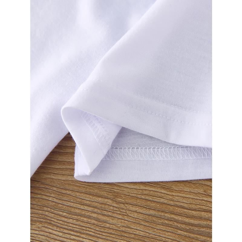 European sizes Fashionable Girl Graphic Print Trendy Round Neck T-Shirt