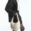 COS Quilted Zipper Closure Polyester Cloud Bag Mini Women Shoulder Bags White 973537033