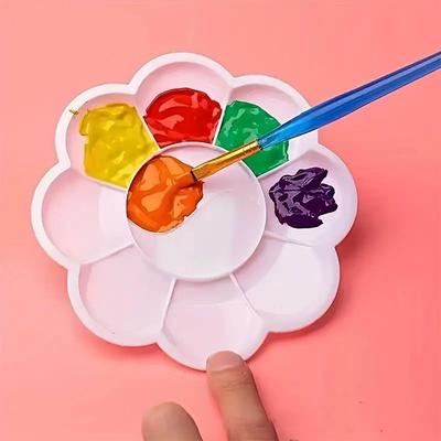 18/12/10 Wells Plastic Paint Tray Pallet Reusable Flower Paint Palette for Artists Acrylic Watercolor Oil