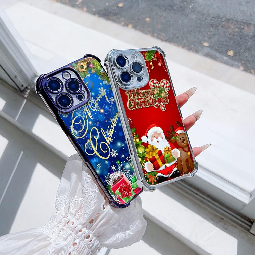 Чехлы для телефонов Ae109 Happy New Year Merry Christmas art из гальванизированного — фото 6