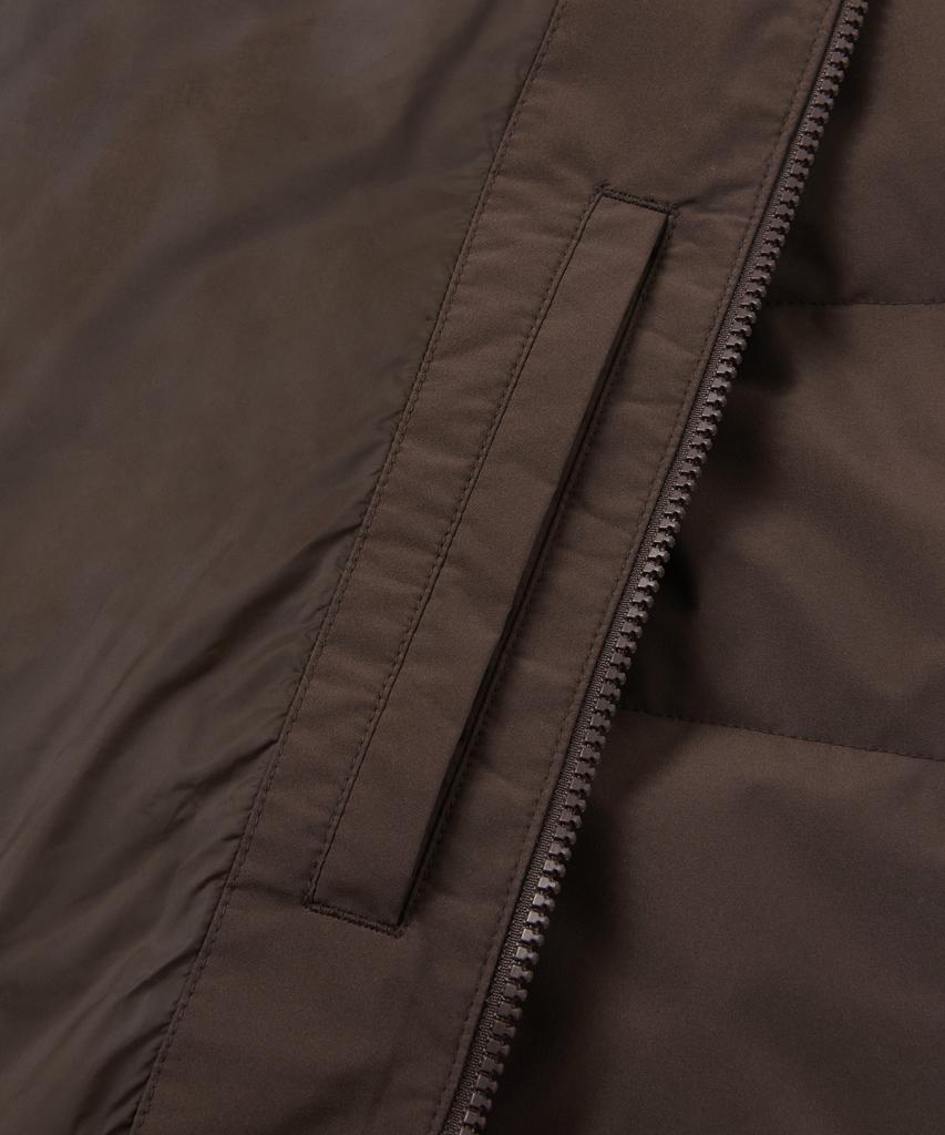 Musinsa Standard Daily Puffer Collarless Padded Jacket [Baroque Brown]