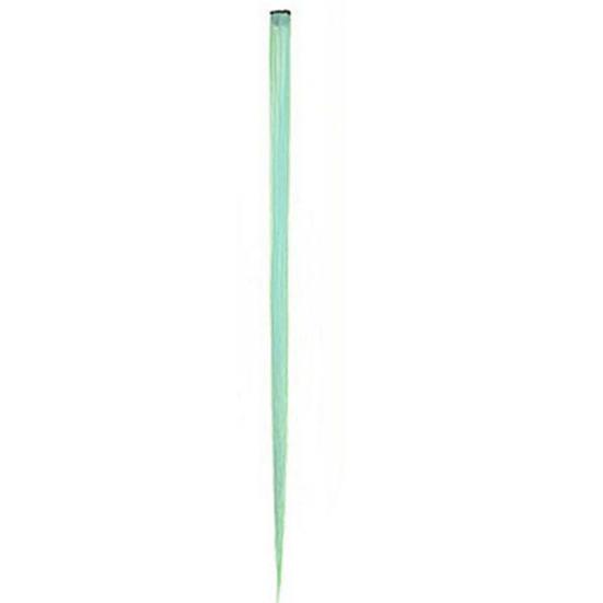 Women's Multi-Color Long Straight Synthetic Clip Extensions Piece In Hair