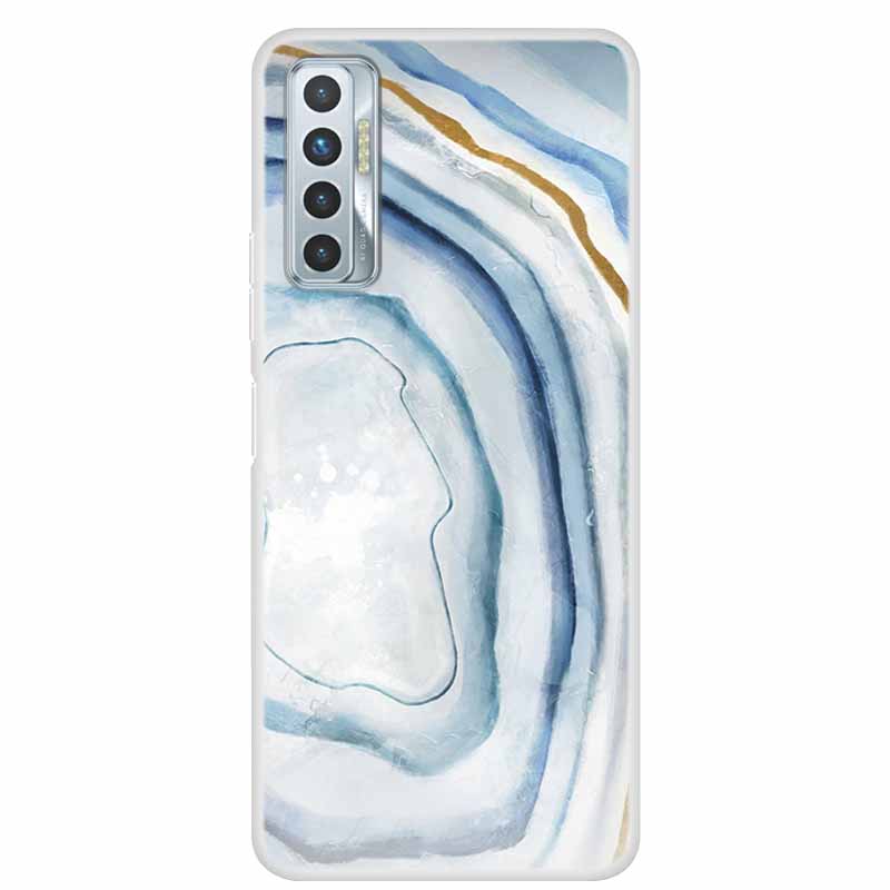 For Tecno Camon 17P Case Luxury Silicone TPU Soft Cover Phone Case For Tecno Camon 17 CG7 CG6 Coque Shockproof Marble Funda Capa