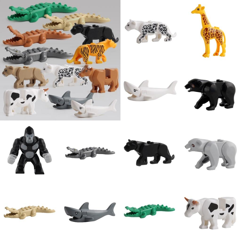 3D Tier Krokodil Bausteine DIY Plastikspielzeug Geschenk für Kinder