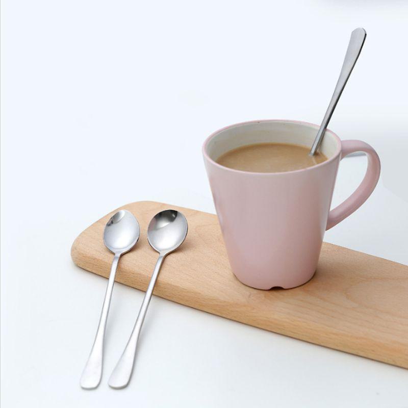 Korean Stainless Steel Long Handle Spoon - Creative Thick Soup & Children's Coffee Spoon