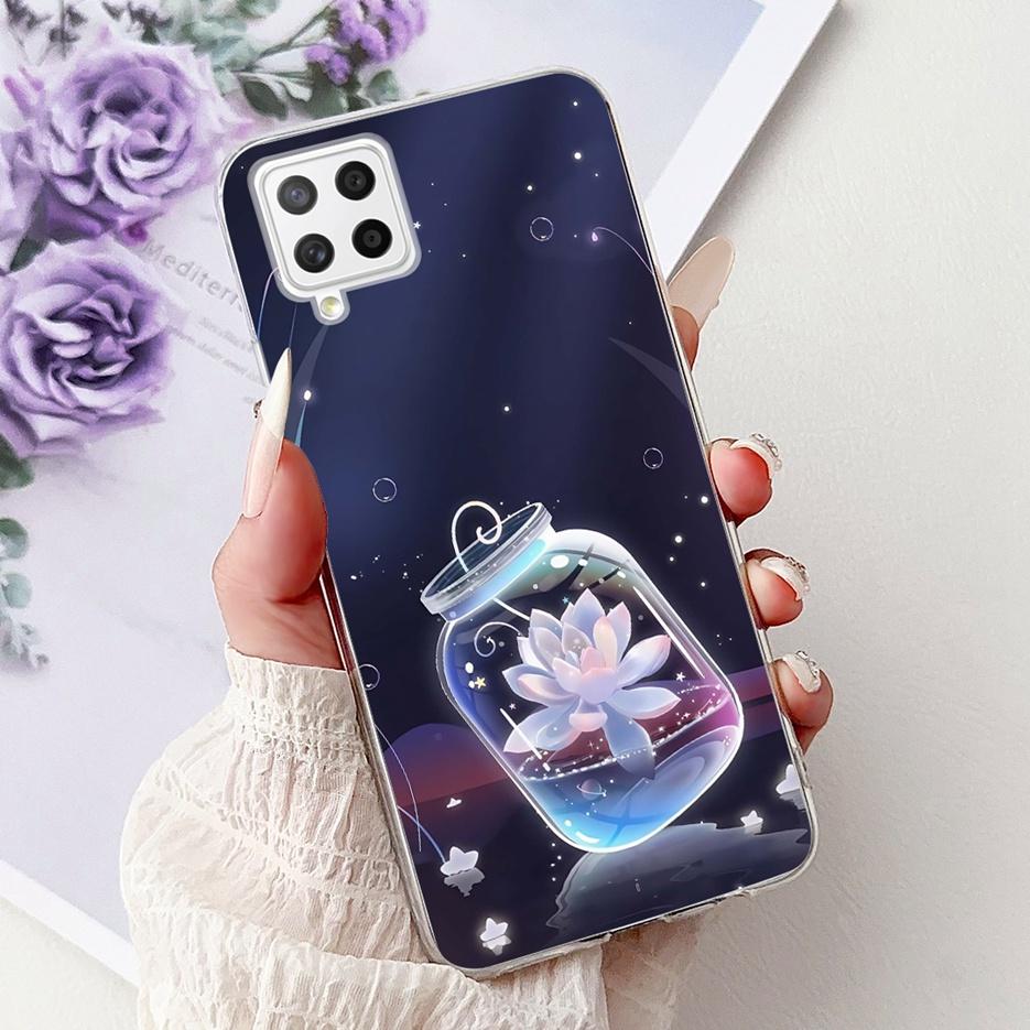 For Samsung Galaxy A22 4G Case Coloful Flowers Painted Cover Soft Slim Phone Case For Samsung A22 A 22 Galaxy A42 5G Fundas Bags