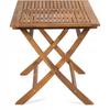 Folding Garden Table Wood 120X70 Umbrella Hole