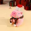 PP Cotton Christmas Capybara Pendant Cartoon Plush Animal Key Ring  Festival Gifts