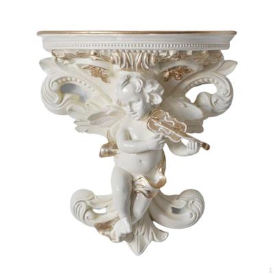 Shelf Angel Statue Artwork Wall Mount Resin Holder Display for Office Bathroom Home Decor