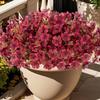 Brown Eucalyptus and Violet Artificial Flowers for Wedding Table Centerpiece