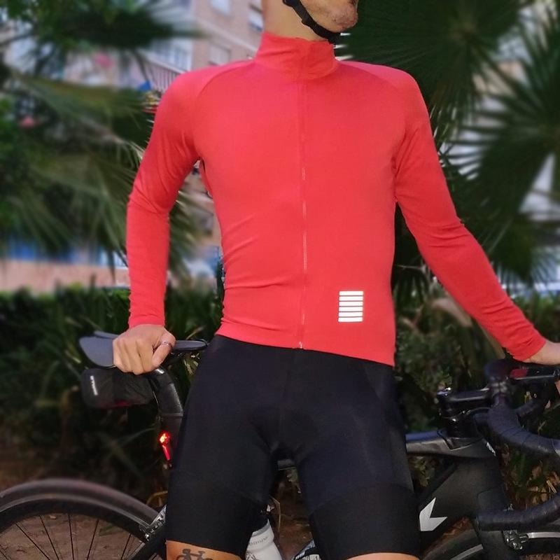 YKYWBIKE Men's Windproof Long Sleeve Mountain Cycling Jersey