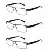 Lot de 3 Lunettes de Lecture pour Homme Charnières à Ressort Métal Affaires 1.5 2.0 2.5 3.0 3.5 4.0