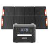 Portable Power Station, 2400W Portable Solar Generator with 2PCS * 200W Foldable Solar Panels, 2160Wh Expandable LiFePO4 Battery Backup with 10 Output