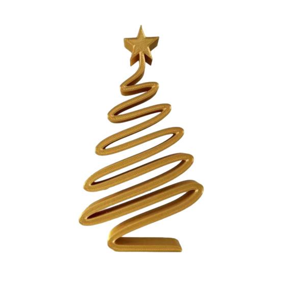 Christmas Tree Ornaments 3D Printed Spiral Christmas Tree Figurine Hoiliday Tabletop Decoration for Winter Mantel Shelf