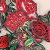 Rose Flower Embroidery Cloth Patch - European & American Style DIY Sticker for Shoes, Hats, Clothing Accessories