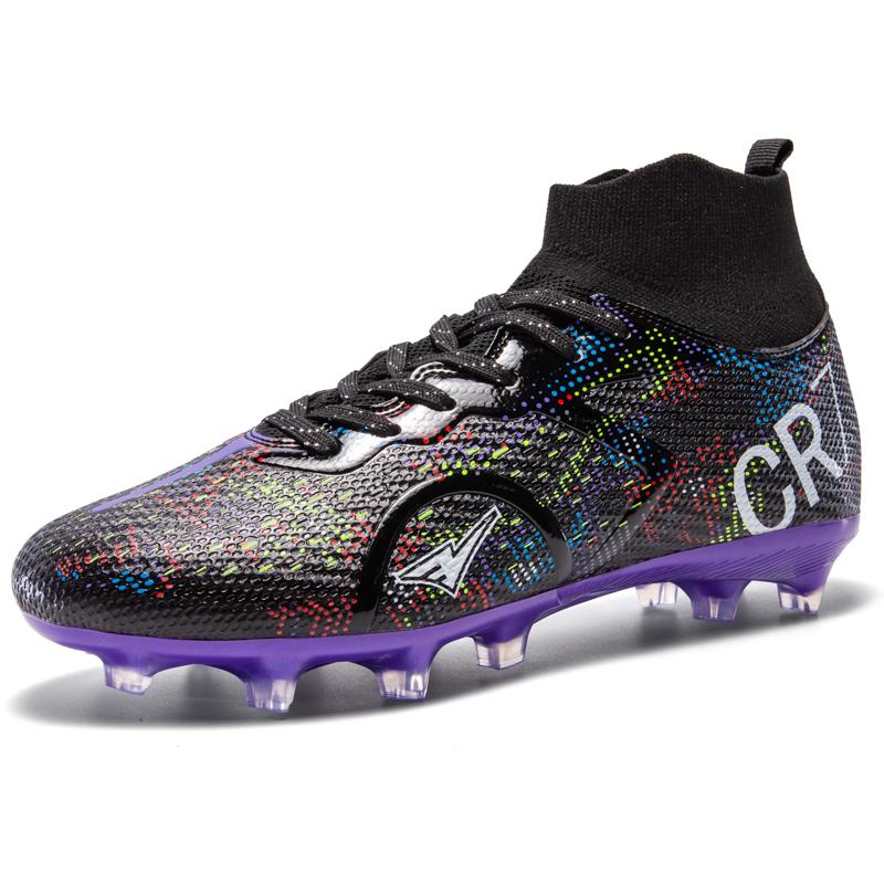 

Men Professional Training Football Boots Ultralight Soccer Shoes Unisex Wholesale Women Breathable Drop Shipping Indoor Futsal 34 чорний