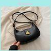 Urban Simple Pu Small Shoulder Bag With Lock Closure For Daily Use
