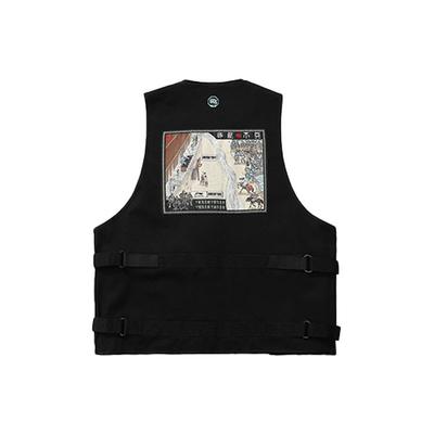 Li Ning Bad Five Tactical Print Breathable Casual Vest Unisex Vests Black AMDR009-1