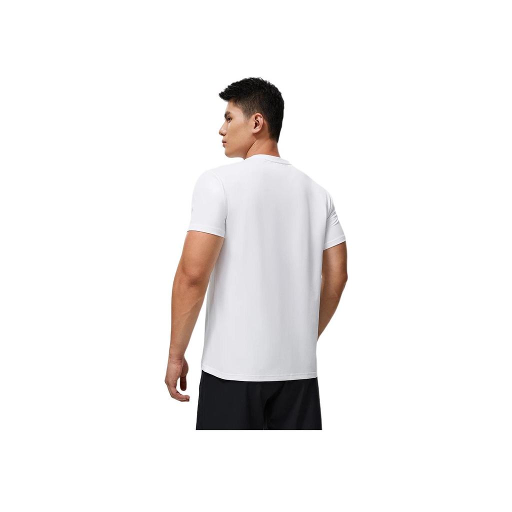 Li-Ning Fitness Series Logo Print Quick-Drying T-Shirt Men Tops White ATST573-2